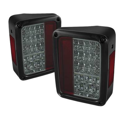 Spyder Auto - Spyder Auto LED 5070418 Taillights Chrome/Smoke for 07-18 Jeep Wrangler JK