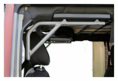 Steinjager - Steinjager Rear Rigid Grab Handles-Gray Hammertone for Jeep JK 4DR J0041350