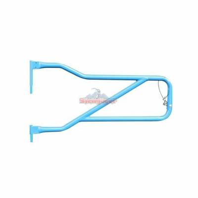 Steinjager - Steinjager Front Tubular Trail Doors-Playboy Blue for Wrangler JL J0048310