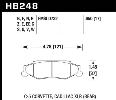Hawk Performance - Hawk Performance DTC-30 Motorsports Brake Pads HB248W.650