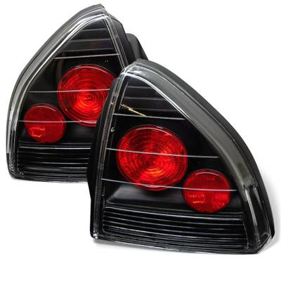 Spyder Auto - Spyder Auto 5005229 Black/Clear Euro Style Taillights for 92-96 Honda Prelude