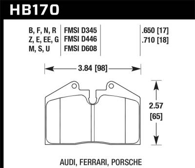 Hawk Performance - Hawk Performance HB170U.650 DTC-70 Motorsports Brake Pads
