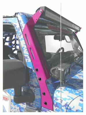 Steinjager - Steinjager 50" Upper Windshield Light Bracket Kit-Pink for Jeep JK J0047375