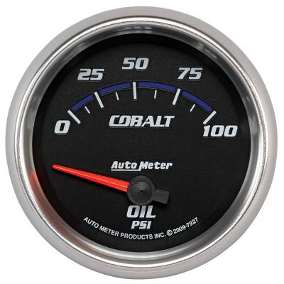 AutoMeter - AutoMeter 7927 Air Core Electric Cobalt Oil Pressure Gauge 0-100 PSI 2-5/8"