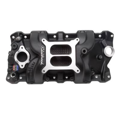 Edelbrock - Edelbrock 71013 Performer RPM Small Block Chevy Black Intake Manifold