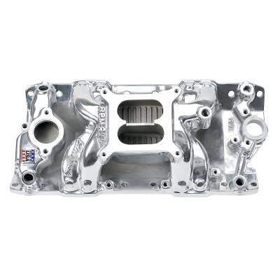 Edelbrock - Edelbrock 75011 Performer RPM AIR-Gap Small Block Chevy Polished Intake Manifold