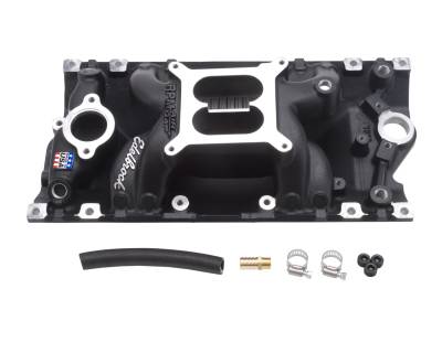 Edelbrock - Edelbrock 75163 Performer RPM AIR-GAP SB-Chevy Vortec Black Intake Manifold