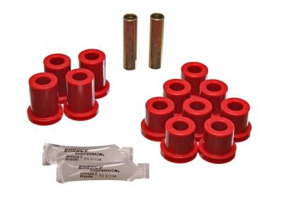 Energy Suspension - Energy Suspension 3.2119R Polyurethane Leaf Spring Bushing Set Red