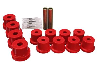 Energy Suspension - Energy Suspension 3.2102R Polyurethane Leaf Spring Bushing Set Red