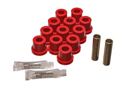 Energy Suspension - Energy Suspension 3.2118R Leaf Spring Bushing Set Polyurethane Red