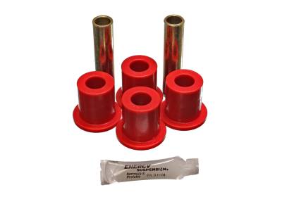 Energy Suspension - Energy Suspension 4.2128R Leaf Spring Bushing Set Polyurethane Red
