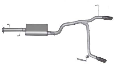 Gibson Performance Exhaust - Gibson Performance 18808 Split Rear Cat-Back Exhaust System Aluminized
