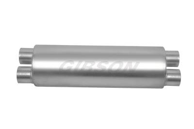 Gibson Performance Exhaust - Gibson 766300S SFT Superflow Muffler Stainless Steel Dual 3" Inlet 2.5" Outlet