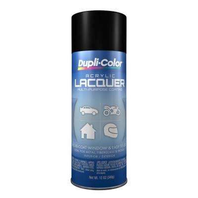 Duplicolor Paint - Dupli-Color Paint DAL1607 Premium Flat Black Lacquer Spray Paint Aerosol 12oz