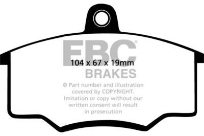 EBC Brakes - EBC Brakes DP2310 Greenstuff 2000 Series Sport Brake Pads for 78-82 4000 Dasher