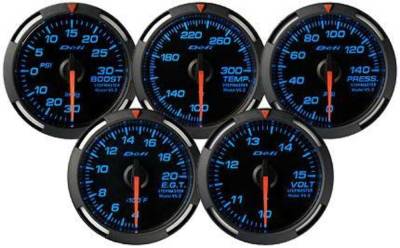 Defi - Defi DF11805 Red Racer Gauge Metric EGT Gauge Black Red 200 1100-DEG C 60mm