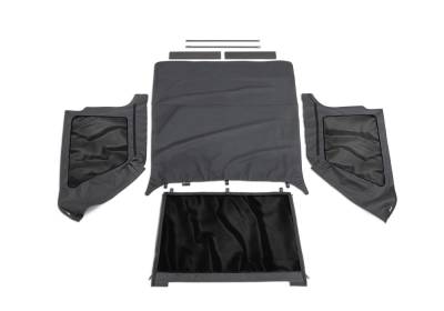 Rampage - Rampage 109735 Frameless Soft Top Sailcloth Blk Diamond for 97-06 Wrangler TJ