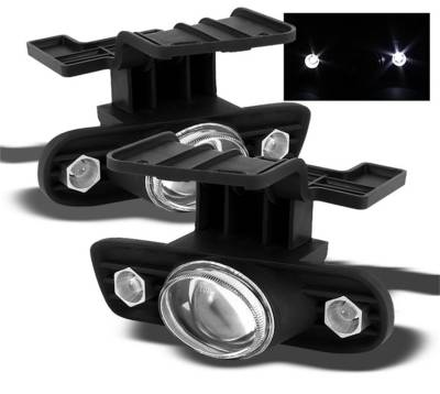 Spyder Auto - Spyder Auto 5015822 Halo Projector Fog Lights Black/Clear 00-06 Tahoe/Suburban