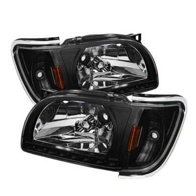xTune Auto - xTune Auto 5056221 Crystal Headlights Black/Clear