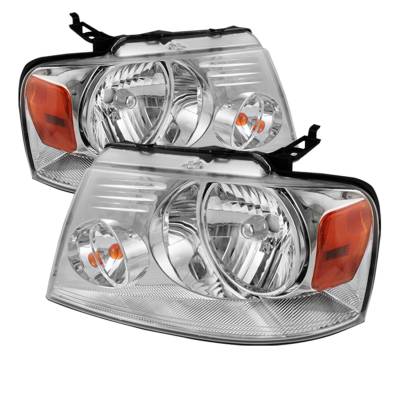 Spyder Auto - xTune Auto 5069825 Chrome Crystal Headlights for 04-08 Ford F150