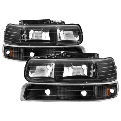 Spyder Auto - xTune Auto 5064219 Black/Clear Crystal Front Headlight Kit