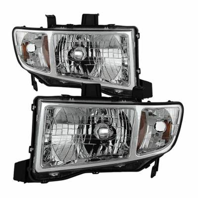 xTune Auto - xTune Auto 9025501 Chrome/Clear Crystal Headlights for 06-13 Honda Ridgeline