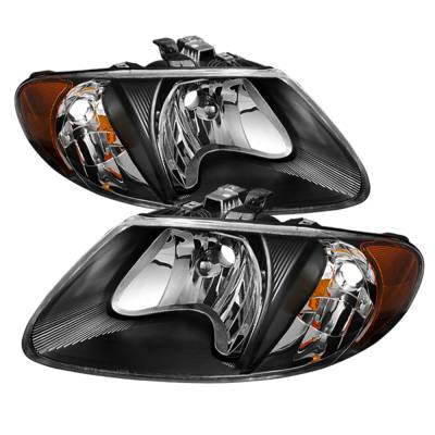 xTune Auto - xTune Auto 9024887 Crystal Headlights Black/Clear