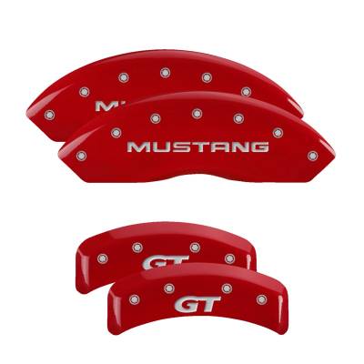 MGP Caliper Covers - MGP Caliper Covers 10095SMG1RD Front/Rear Red for 99-04 Ford Mustang