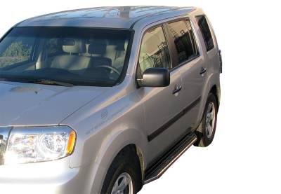 Steelcraft - Steelcraft 155110 Black Running Boards w/Stainless Trim for 09-15 Honda Pilot