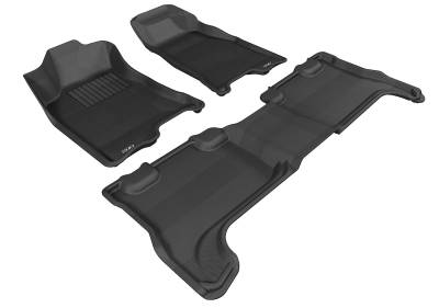 3D MAXpider - MAXpider L1CH02701509 Kagu Floor Mat Front Rear Black Chevrolet Colorado Crew