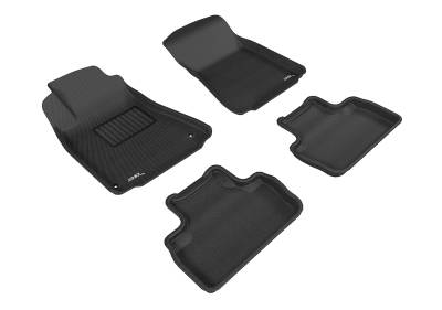 3D MAXpider - MAXpider L1LX00601509 Kagu Floor Mat Front Rear Black for IS250/350/ISF
