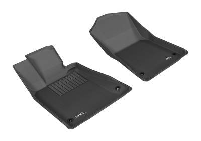 3D MAXpider - MAXpider L1LX02511509 Kagu Floor Mat Front Black for 13-18 Lexus GS350/450h