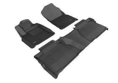 3D MAXpider - MAXpider L1TY15401509 Kagu Floor Mat Front Rear Black for Tundra Double Cab