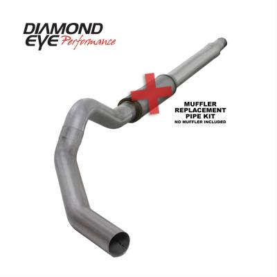 Diamond Eye Performance - Diamond Eye K5344A-RP 5" Cat-Back No Muffler Exhaust Single Aluminized 03-07 6.0