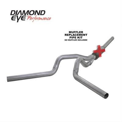 Diamond Eye Performance - Diamond Eye K4236A-RP 4" Cat-Back No Muffler Exhaust Dual Aluminized