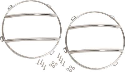 Kentrol - Kentrol 30573 Polished Euro Headlight Guards Pair for 07-18 Jeep Wrangler JK