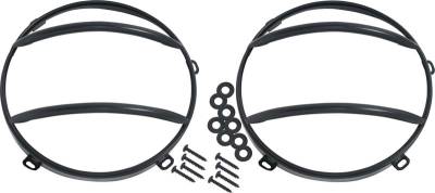 Kentrol - Kentrol 50573 Black Euro Headlight Guards Pair for 07-18 Jeep Wrangler JK