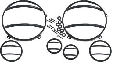 Kentrol - Kentrol 50013 Headlight & Marker Cover Set 6PC for 07-18 Jeep Wrangler JK