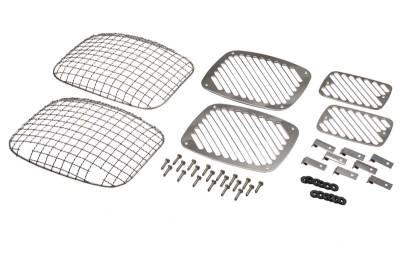 Kentrol - Kentrol 30467 Polished Billet & Wire Mesh Set 6pc for 87-95 Jeep Wrangler YJ