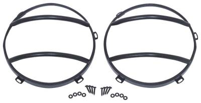 Kentrol - Kentrol 80573 Black Euro Headlight Guards Pair for 07-18 Jeep Wrangler JK