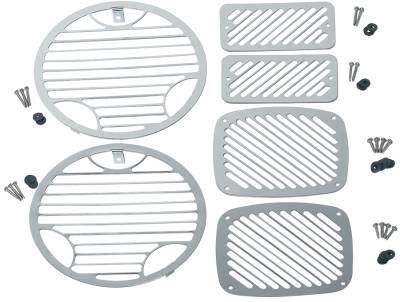 Kentrol - Kentrol 30493 Polished Billet Style Light Kit 6pc for 97-06 Jeep Wrangler TJ