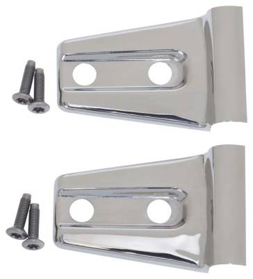 Kentrol - Kentrol 30019 Polished Hood Hinge OverlaysPair for 07-18 Jeep Wrangler JK