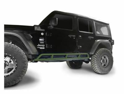 Steinjager - Steinjager Bare Knuckles Rock Sliders-Locas Green for Wrangler JL 4DR J0049196