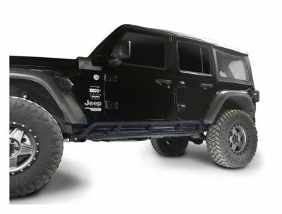Steinjager - Steinjager Bare Knuckles Rock Sliders-Text Black for Wrangler JL 4DR J0049198