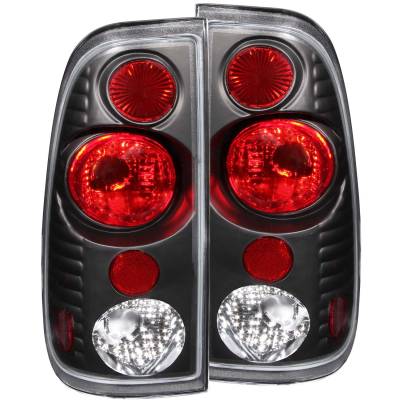 Anzo USA - Anzo USA Black Euro Clear Lens Taillight Set Ford F150/Super Duty 211065