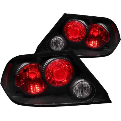 Anzo USA - Anzo USA 221086 Black Euro Clear Lens Taillight Set for 02-03 Mitsubishi Lancer