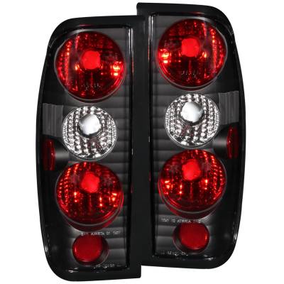 Anzo USA - Anzo USA 211115 Black Euro Clear Lens Taillight Set for 98-04 Nissan Frontier