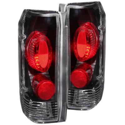 Anzo USA - Anzo USA Black Euro Clear Lens Taillight Set Ford F-Series/Bronco 211062