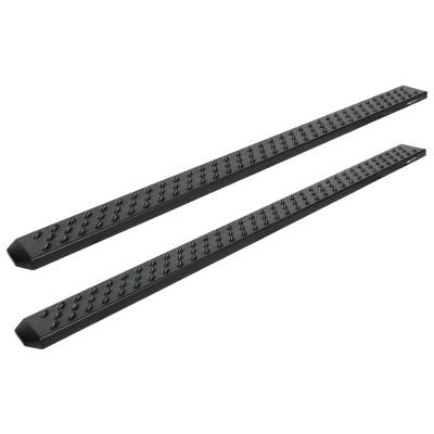 Raptor Series - Raptor 2107-0589BT 6.5" Sawtooth Slide Track Running Boards Black Textured Alum.