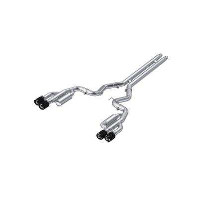 MBRP Exhaust - MBRP Exhaust S72073CF 3" Cat-Back Dual Rear Exit Quad Carbon Tips Race T304